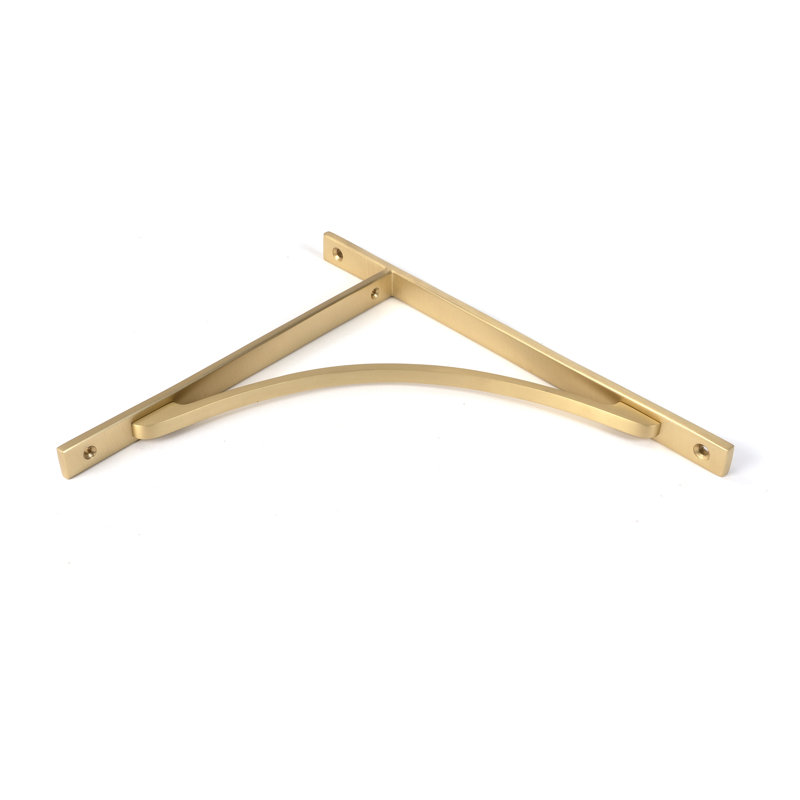 Apperley Shelf Bracket, 31.4cm H x 9.8cm W x 2cm D, Satin Brass