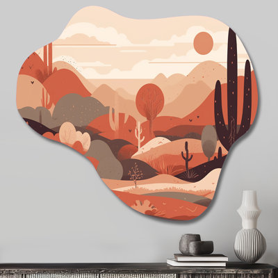 Sublime Desert Simplicity - Cloud Minimalism Metal Wall Decor, Asymmetrical Metal Wall Sculpture Print