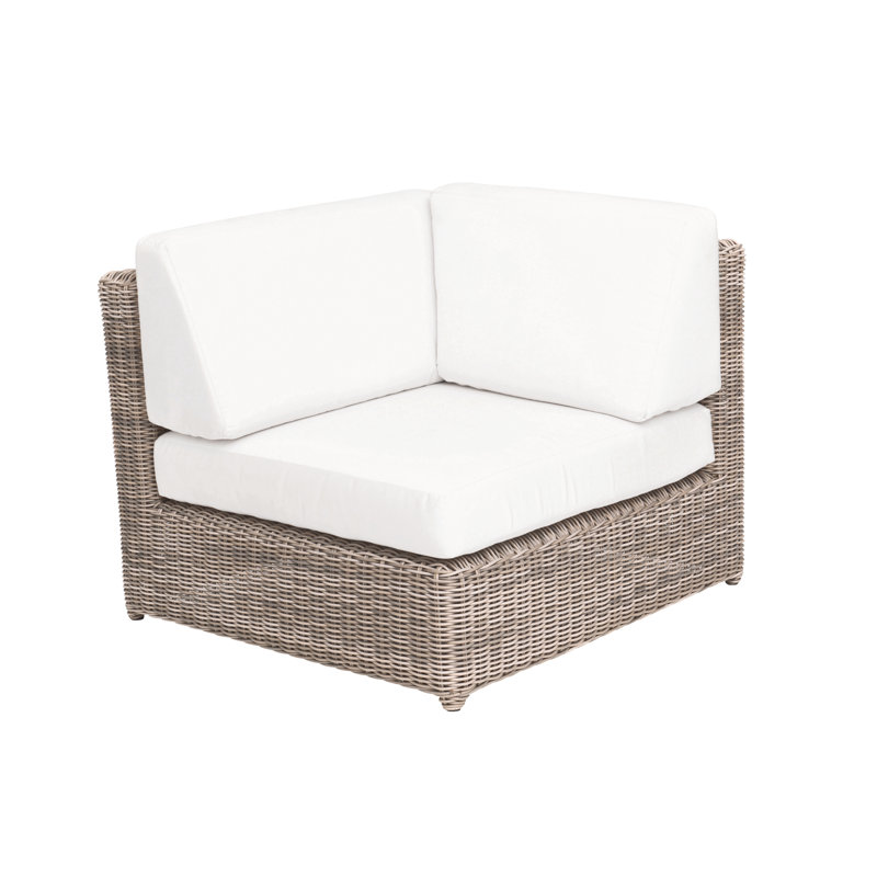 Sag Harbor Outdoor Corner Wedge Lounge Chair, Sag Harbor Classic White, Ash
