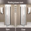 Porte de douche - cadre en aluminium noir mat, demi-cadre, film en verre trempé antidéflagrant de 1/4 po (6 mm)-122071499