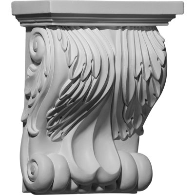Endurathane Forest Leaf Corbel, 8 3/4"W x 4 5/8"D x 11"H, Factory Primed (6-Pack)