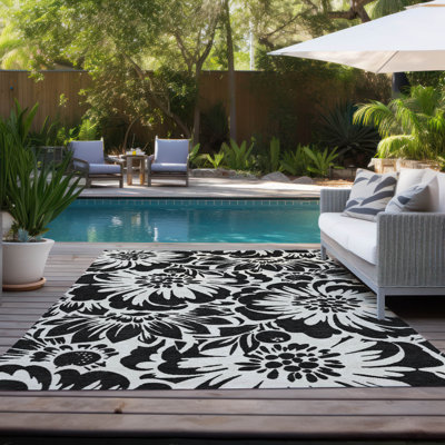 Altair Washable Floral Indoor / Outdoor Rug