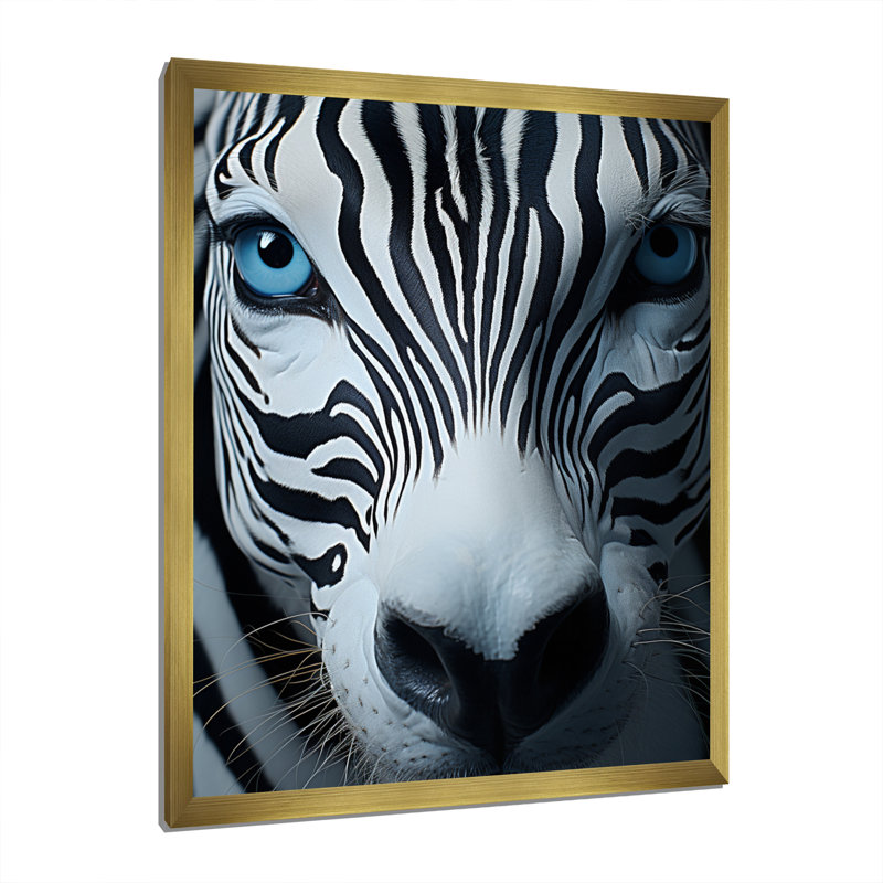 Motif zébré noir et blanc dynamique II, Or, H 20 po x l 12 po x P 1 po