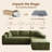 3-Piece No-Assembly Living Room Set, Modern Sectional Sofa With Loveseat And Chaise Lounge-36790855-37972628