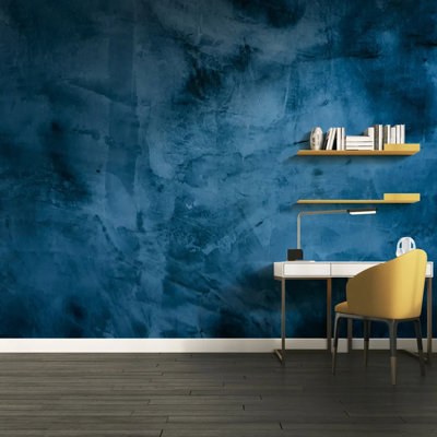 Murale texturée abstraite bleu marine foncé