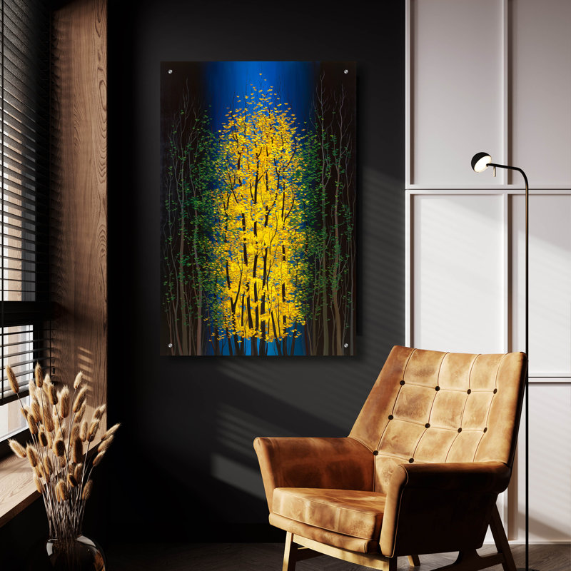  «A Rapturous Moment» par Olga Dorenko, art mural en verre acrylique, 24 po x 36 po
