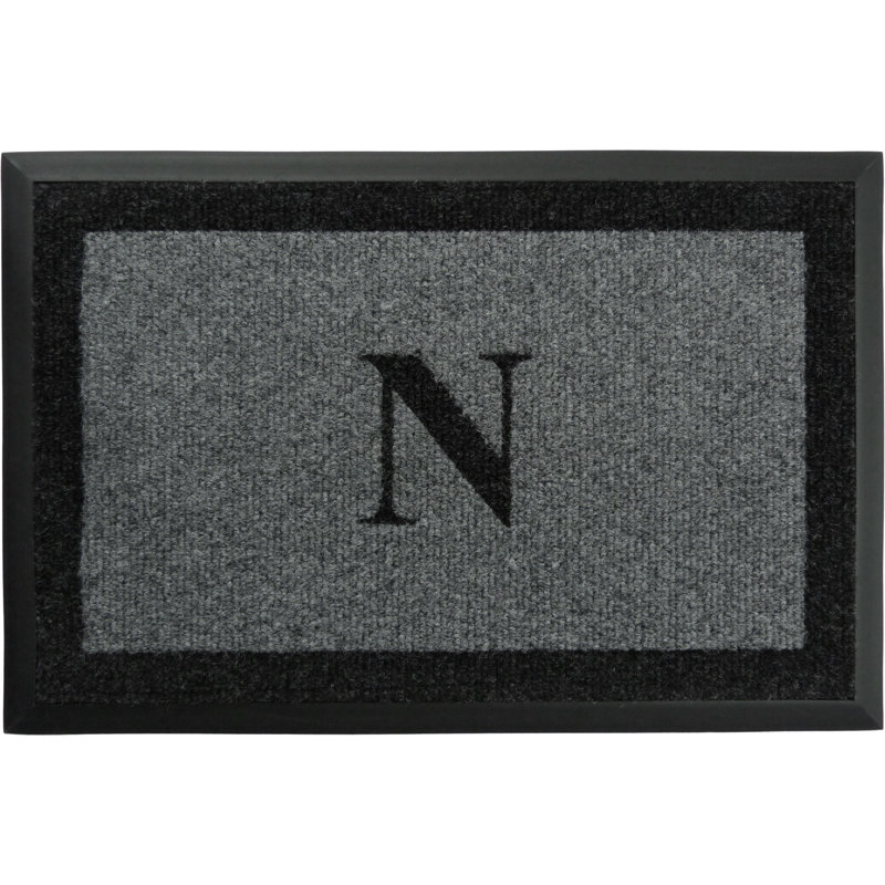 Tapis d'extérieur antidérapant Asai, Gris, N, l 24 po x L 48 po