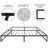 Hada 14 Inch Metal Platform Bed Frame with 12 Inch Pocket Spring Mattress in a Box-1679971702