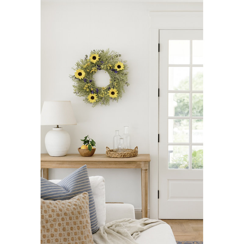 Handcrafted Dried Wreath, 26" H x 26" W x 5" D
