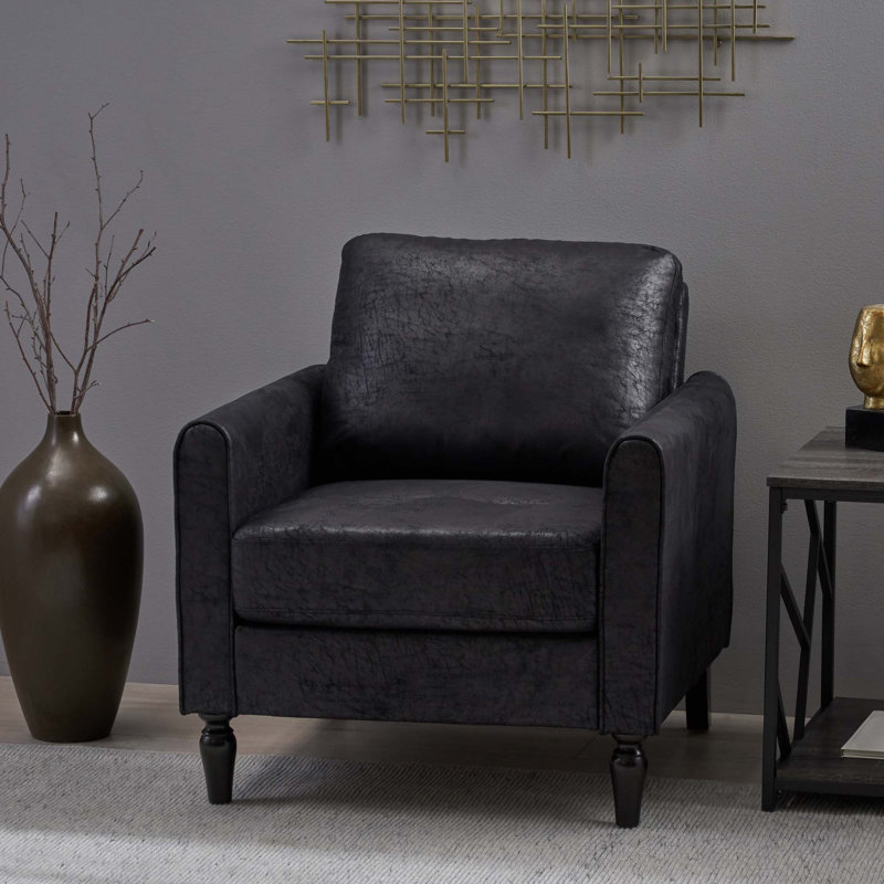 Fauteuil club large de 78,74 cm Grenkie, Noir