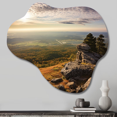 «Arkansas Grand Canyon Sunset Harmony I», art mural en métal asymétrique Arkansas, reproduction de sculpture murale en métal