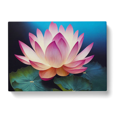 Superb Lotus Flower - Wrapped Canvas