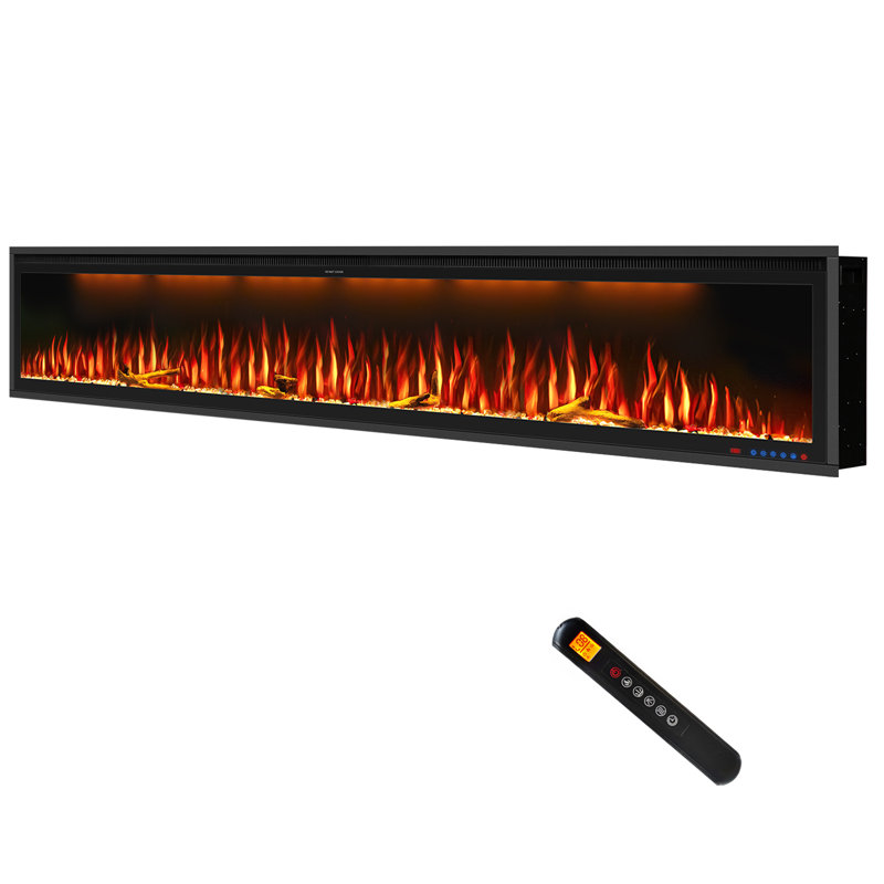 Mattalyn Electric Fireplace Insert, H 16,87 po x l 100 po x P 6,31 po