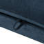 Modulaire en U avec repose-pieds avec rangement, lin bleu, l 132,3 po x H 61 po et 32,3 po, pour coin de Négociations bleues, mélange de lin