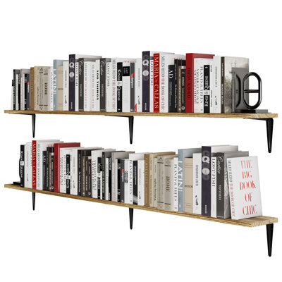 Terriann 2 Piece Paulownia Bracket Shelf