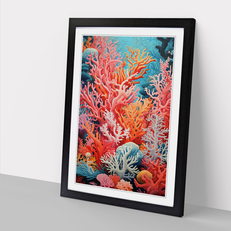 Single Picture Frame Print on Wood, 46cm H x 34cm W, Black Framed