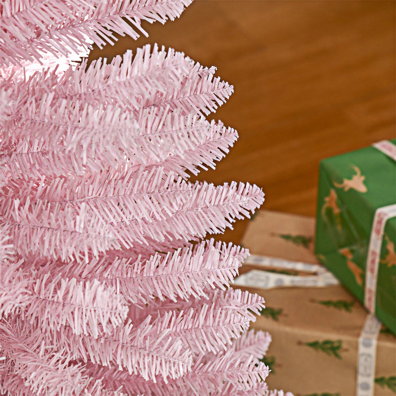7' Artificial Pencil Christmas Tree Slim Xmas Tree, 4'11"