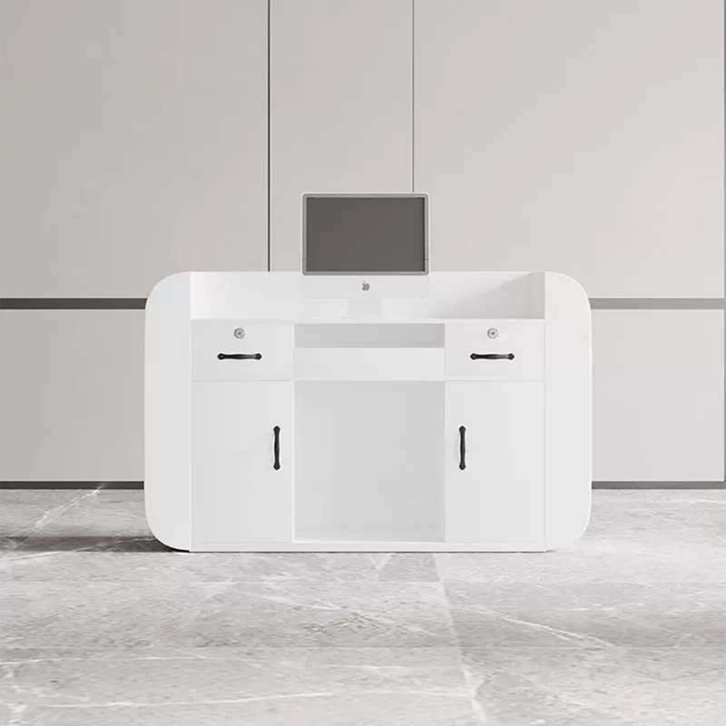 Bureau de réception contemporain en bois manufacturé Contemporary, H 39,37 po x L 47,24 po x l 19,69 po