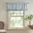 Floral Jacquard Room Darkening Tailored 50" Window Valance in Light Blue