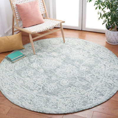 Tapis oriental gris / beige en laine / coton touffeté à la main Amatury
