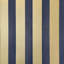 Papier peint à rayures floquées en velours métallique bleu marine et or
