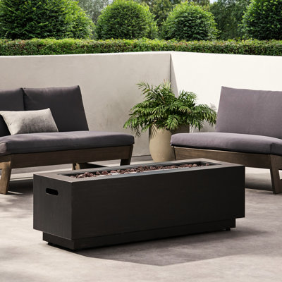 Foyer rectangulaire rectangulaire en fer gris foncé 50 000