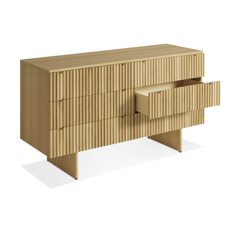 Murmur 6 Drawer Dresser, Oak Brown