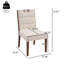 Chaises de salle à manger peu encombrantes, tissu noyer beige, cuisine moderne