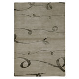 Hand Knotted Area Rug in Ecru