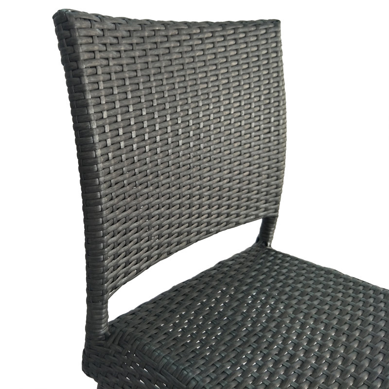 Forbus 2 - Person Acacia Wicker Patio Dining Set