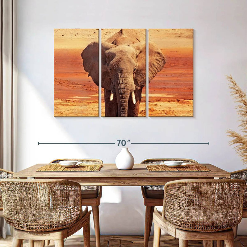 African Desert Elephant, 36" H x 57" W