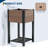 19L x 33H Elevated Garden Bed with Storage Shelf HDPE Wood Grain Planter Box Sturdy Aluminum Frame for Vegetables Herbs All Weather Outdoor Patio Use-1861280637