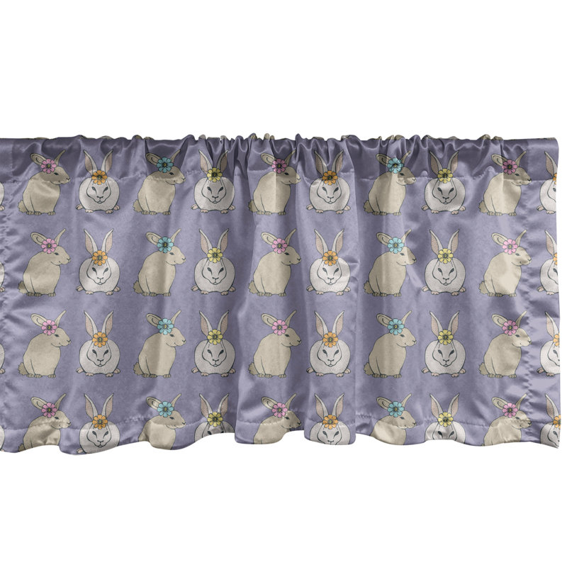 Ensemble de 2 cantonnières gris anthracite 54 po Ambesonne, L 54 po x L 12 po