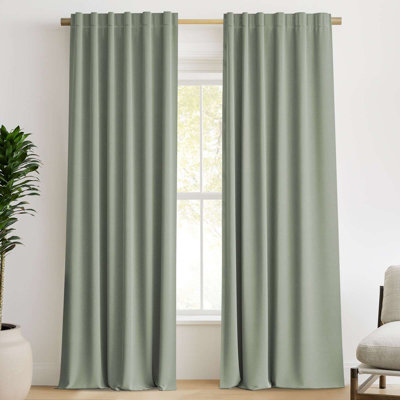 Blackout Curtains Thermal Insulated Window Treatment Panels Room Darkening Blackout Drapes for Living Room Back Tab/Rod Pocket Bedroom Draperies 2 Panels