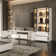 Media Console Entertainment Centre For Tvs Up To 75'', Living Room Cabinet Set Includes Tv Stand And Glass Display Cabinet