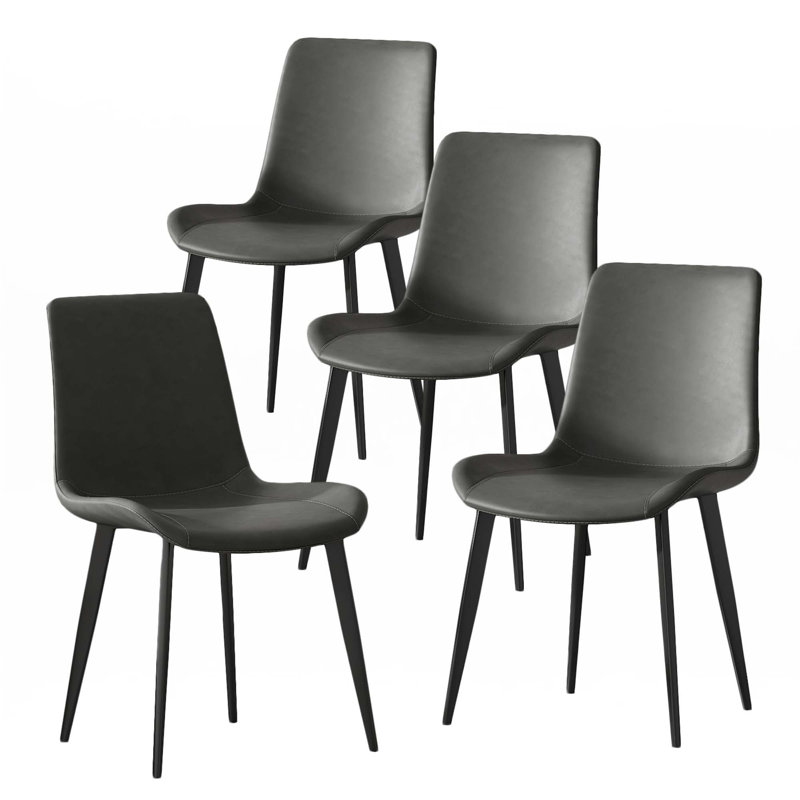 Ensemble de chaises de salle à manger, Gris, 4