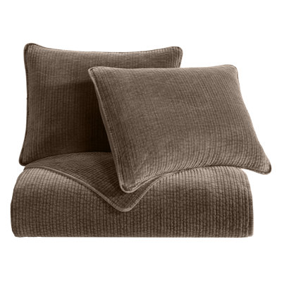 Stone Washed Cotton Velvet Quilt Set
