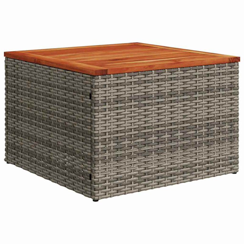  Ensemble de canapé de jardin avec coussin 5 pièces en rotin de polyester noir, Coussin bleu marine / structure grise