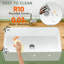 Évier de cuisine à tablier frontal en argile réfractaire 33 po x l 18 po pour évier de cuisine, évier simple blanc, 2 accessoires personnalisés inclus-122428070