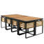 Ensemble de salle à manger de jardin en bois d'acacia 18 pièces GO-1554760759