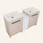 Meuble-lavabo autoportant de 60 pouces avec lavabo en céramique et armoires de rangement, porte à fermeture douce, armoire combinée-1469914192