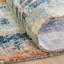 Tapis abstrait en laine tissé à la machine Bergess beige / bleu / rouge-499484158