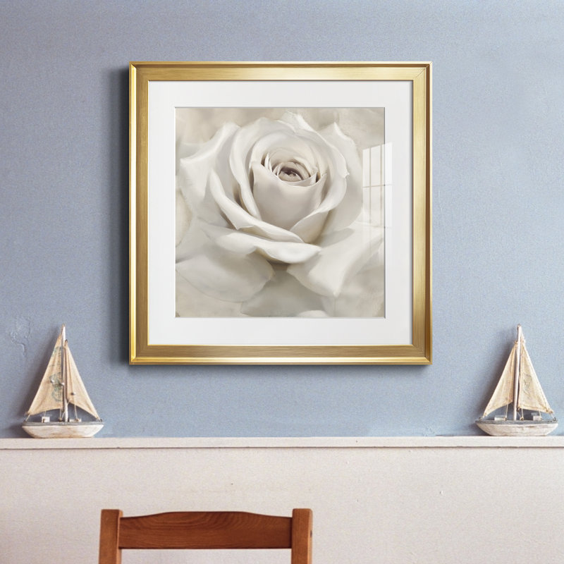 «Dreamy I», reproduction d'art sur papier encadré, Encadrement doré, H 34,5 po x l 34,5 po x P 1,5 po