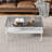 Rectangle Coffee Table With Tempered Glass Top, Modern Table, Tea Table-1246402455