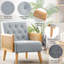 Fauteuil en velours capitonné de 30,4 po de largeur Haigen-1967203374