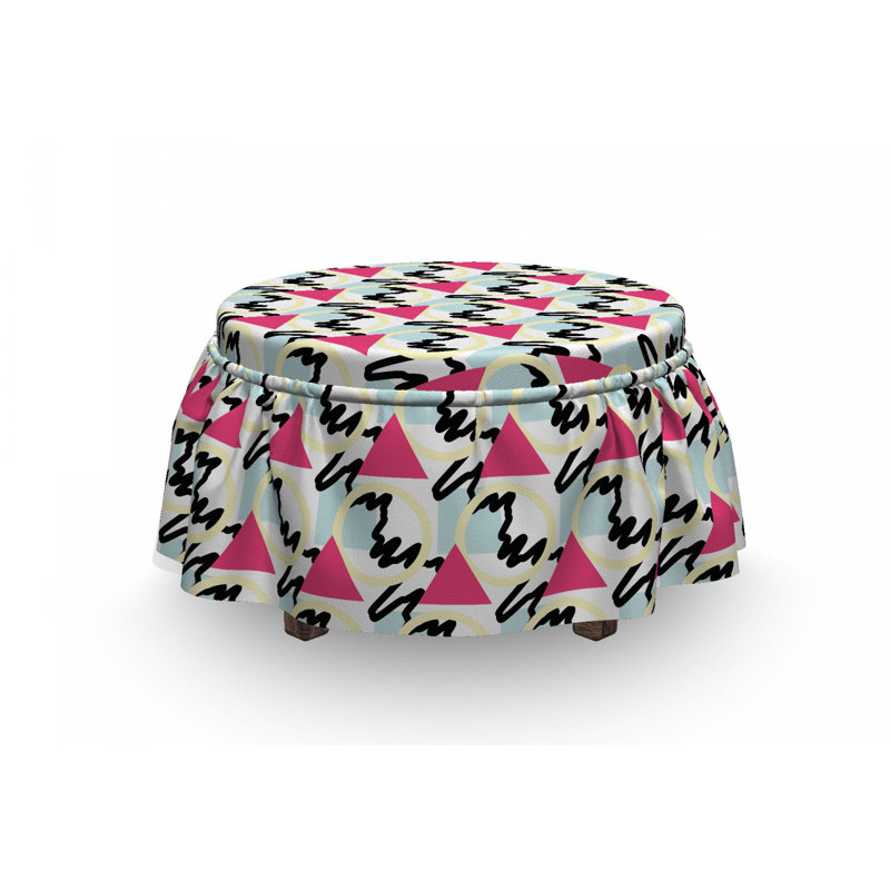 Housse pour repose-pieds shapes scribbles
