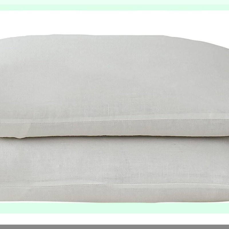 Breathable Flax Pillowcase Set - 100% Natural Linen, Durable Envelope Pillowcases - Queen Size, Washed Textured Bedding, Pack of 2