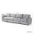 Kessi 134" Upholstered Slipcovered Sofa-2070780330