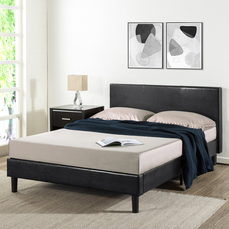 Alexanra Vegan Leather Platform Bed, King