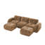 Canapé modulaire en velours avec 2 repose-pieds Camber-968777971-967251481